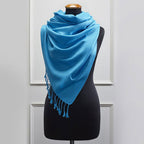 Πασμίνα Μονόχρωμη Αιγαίον Turquoise